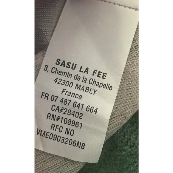 LA FEE MARABOUTEE Skirt Green Print Chiffon, Size 38, Small - Picture 7 of 10